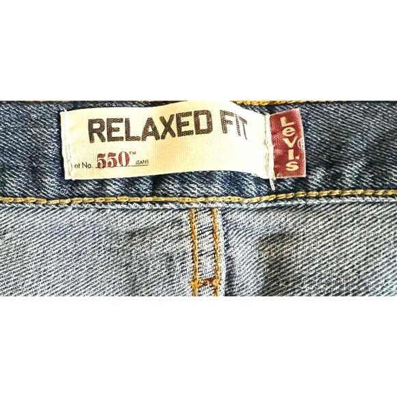 Levis 550 Mens Relaxed Fit Blue Denim Jeans100% Cotton Classic Denim 38 x 30 - Picture 4 of 5